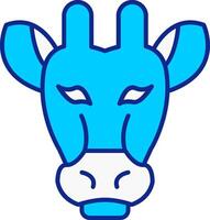 Giraffe Blue Filled Icon vector