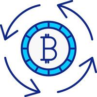 Circular Economy Blue Filled Icon vector