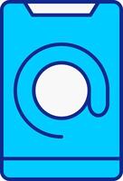 Arroba Blue Filled Icon vector