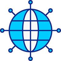 Networking Blue Filled Icon vector