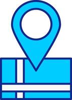 Map Location Blue Filled Icon vector