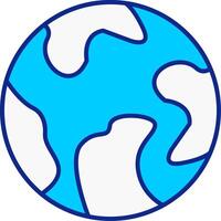 Earth Blue Filled Icon vector
