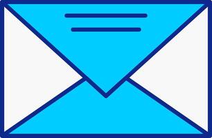 Mail Blue Filled Icon vector