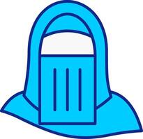 Niqab Blue Filled Icon vector