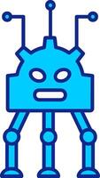 Robotics Blue Filled Icon vector