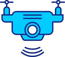 Drone Blue Filled Icon vector