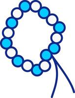 Rosary Blue Filled Icon vector