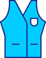 Vest Blue Filled Icon vector