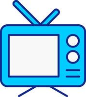 Television Blue Filled Icon vector