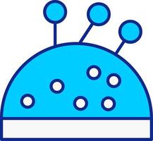 Pin Cushion Blue Filled Icon vector