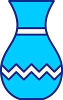 Vase Blue Filled Icon vector