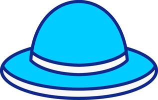 sombrero azul lleno icono vector