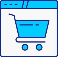 Online Store Blue Filled Icon vector