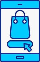 Ecommerce Blue Filled Icon vector