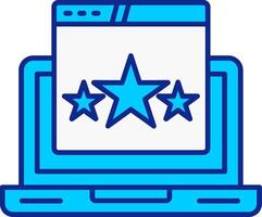 Rating Blue Filled Icon vector