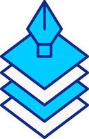 Layers Blue Filled Icon vector