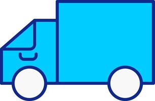 Delivery Truck Blue Filled Icon vector