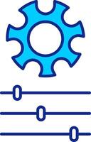 Gear Blue Filled Icon vector