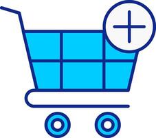 Shopping Cart Blue Filled Icon vector