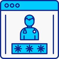 Log In Blue Filled Icon vector