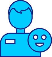 Patient Blue Filled Icon vector