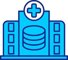 Hospital Database Blue Filled Icon vector
