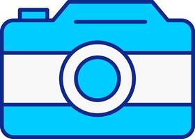 Photo Camera Blue Filled Icon vector