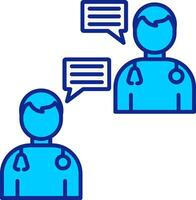 Conversation Blue Filled Icon vector