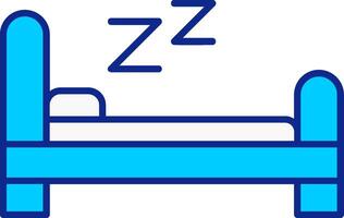 Bed Blue Filled Icon vector