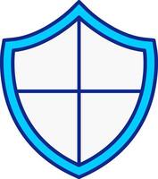 Safe Blue Filled Icon vector