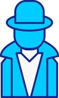 Hacker Blue Filled Icon vector