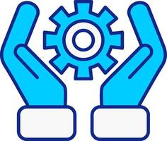Industry Blue Filled Icon vector