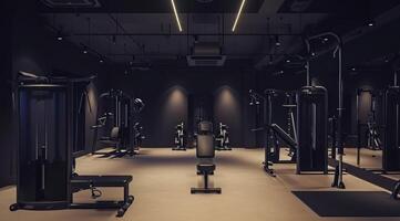 AI generated exercise machines in a gym photo