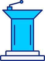 Podium Blue Filled Icon vector