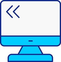 Monitors Blue Filled Icon vector