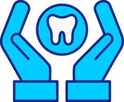 Dental Care Blue Filled Icon vector