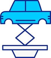 Car Repair Blue Filled Icon vector