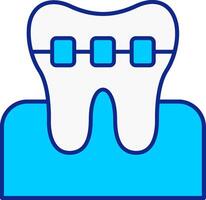 Braces Blue Filled Icon vector