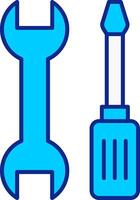 Tools Blue Filled Icon vector