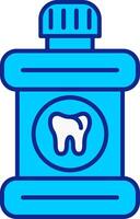 Mouthwash Blue Filled Icon vector