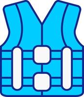 Life Vest Blue Filled Icon vector