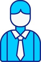 Employee Blue Filled Icon vector