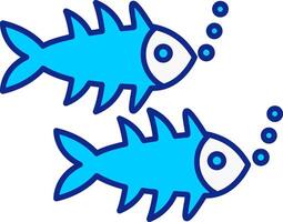 Codfish Blue Filled Icon vector