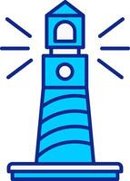Lighthouse Blue Filled Icon vector