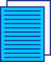 Papers Blue Filled Icon vector