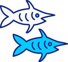 Swordfish Blue Filled Icon vector