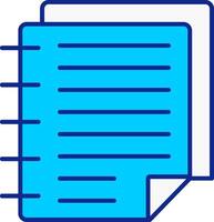 Notes Blue Filled Icon vector