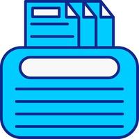 Cabinet Blue Filled Icon vector