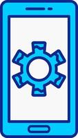 ajuste azul lleno icono vector