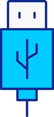 Usb Blue Filled Icon